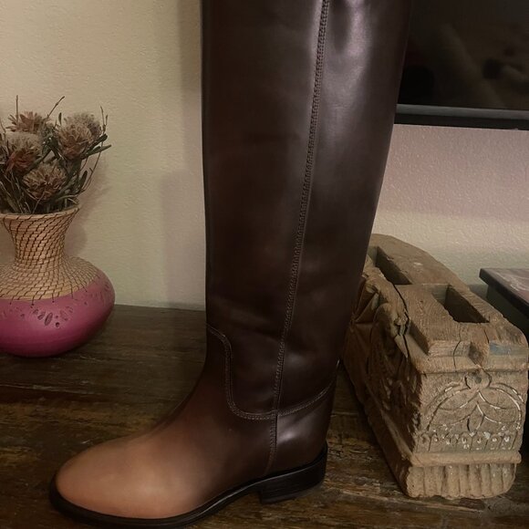 Santoni Dark Brown/Light Tan Boots   Size 8 - Picture 3 of 14